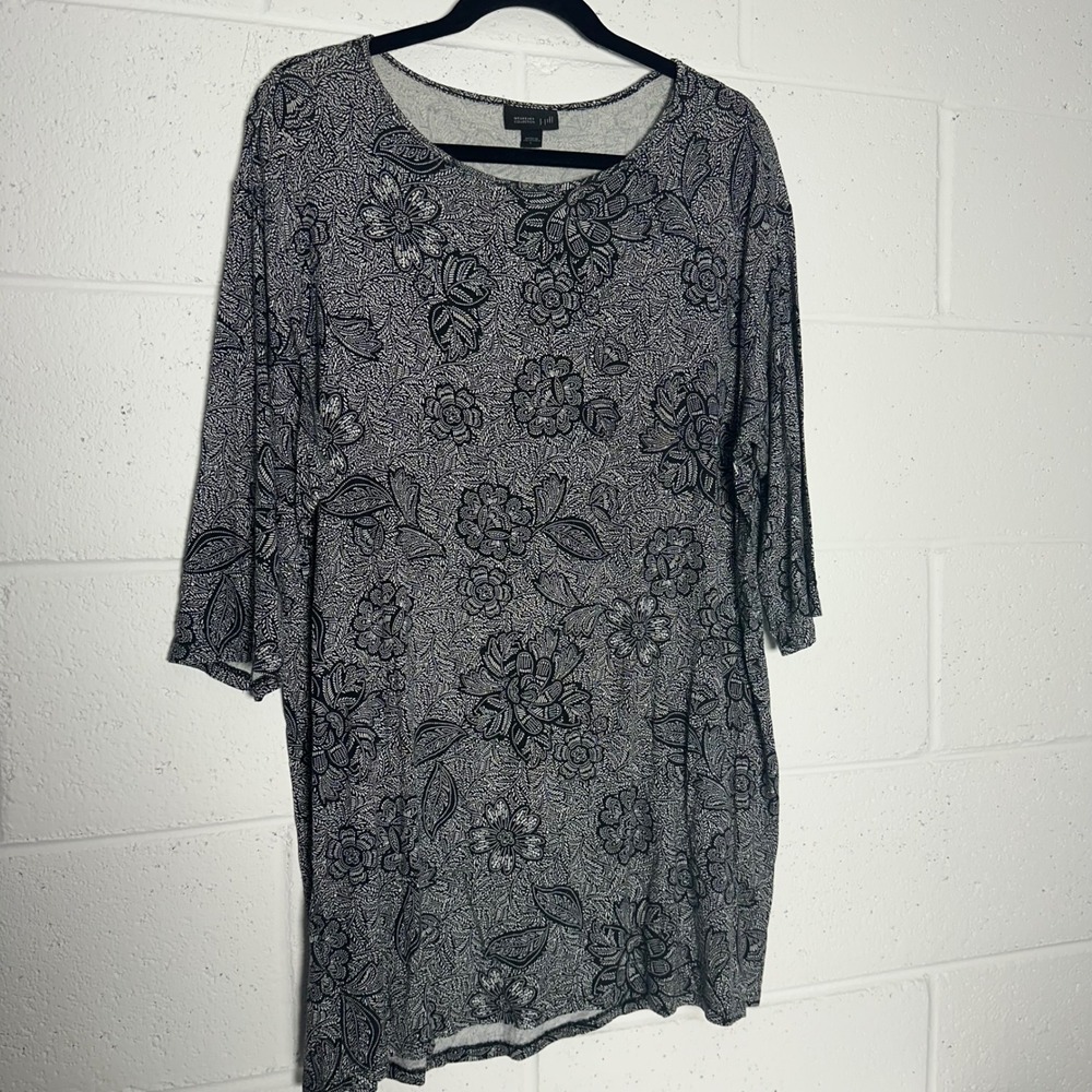 WEAREVER Collection J Jill Floral Print 3/4 Sleeve Top‎ Tunic Women's